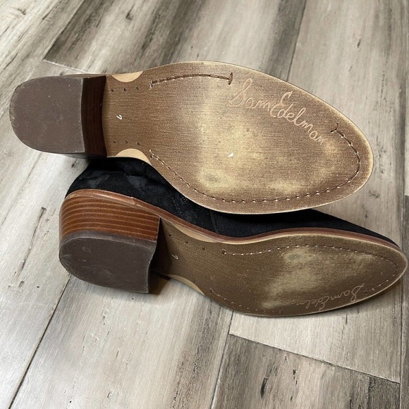 Sam Edelman Petty Suede Booties Women's Black Size 7 - Picture 6 of 8